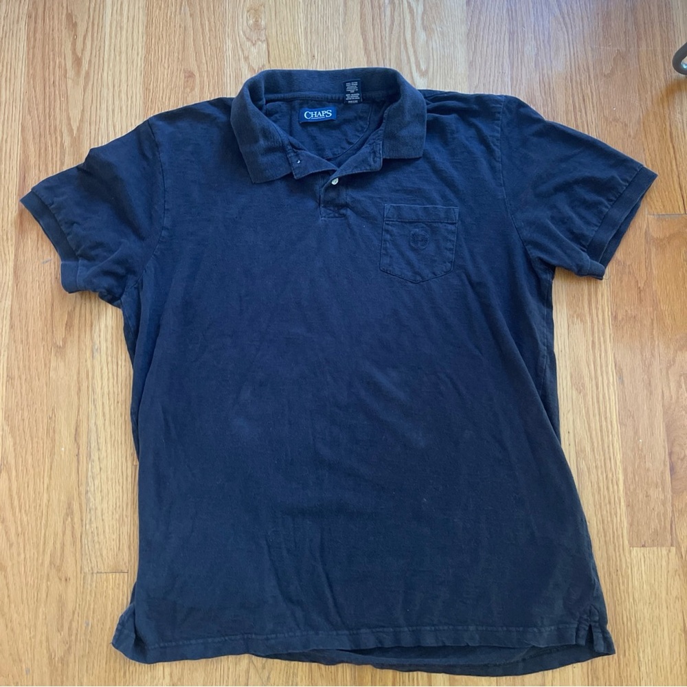 Chaps Men's Black Polo Shirt